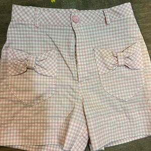 Blackmilk pink checks shorts